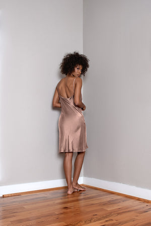 SEWA - Silk Camisole Dress -Champagne Nude